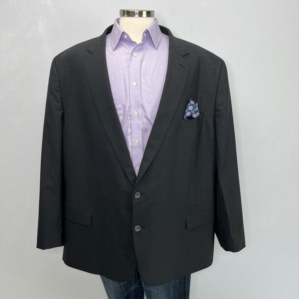 J. Hilburn REDA FLEXO Mens 58R Gray Blazer Custom Sport Coat Bespoke Jacket 2023 - Picture 2 of 16